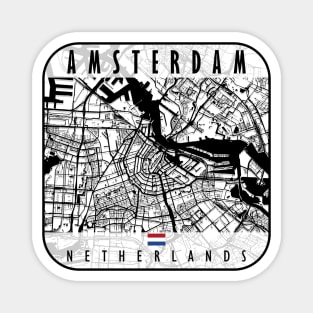 Amsterdam Map Netherlands Magnet