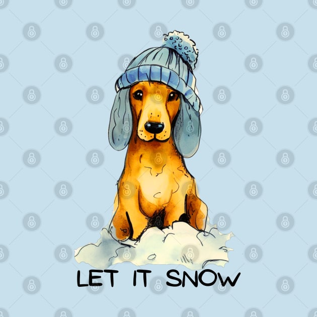 LET IT SNOW - Dachshund by ZogDog Pro
