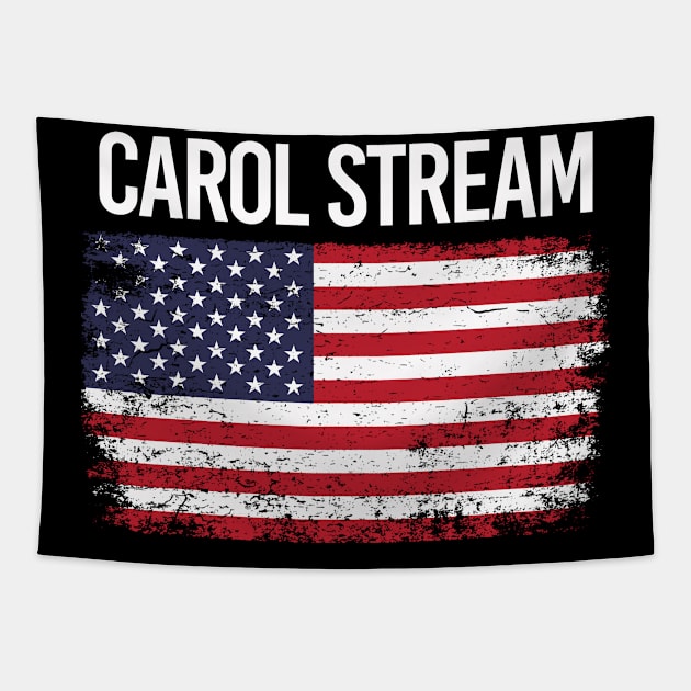 The American Flag Carol Stream Tapestry by flaskoverhand