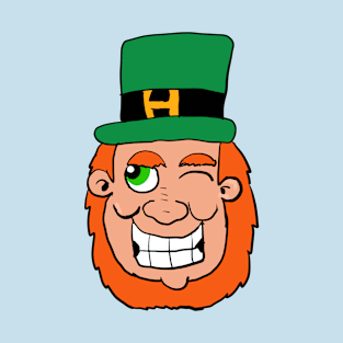 Cartoon Leprechaun Head 6 T-Shirt