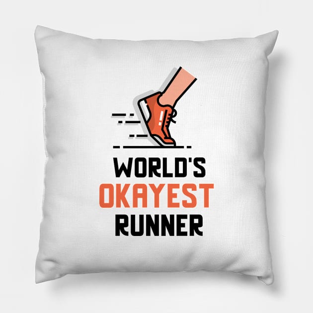 World's Okayest Runner Pillow by Dogefellas