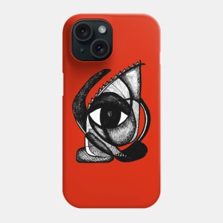 "I see you" - African Symbolic Surrealist Art - Red Phone Case