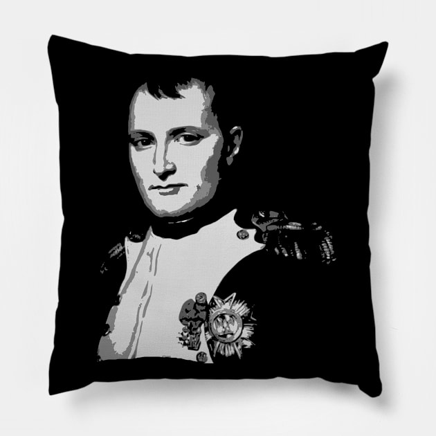 Napoleon Black and White Pillow by Nerd_art