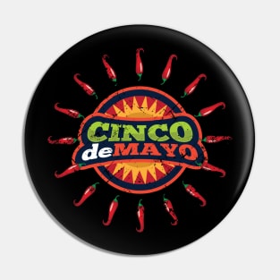 Cinco de Mayo Funny Gift Mexican Fiesta Sombrero Women Men Boys Girls Pin