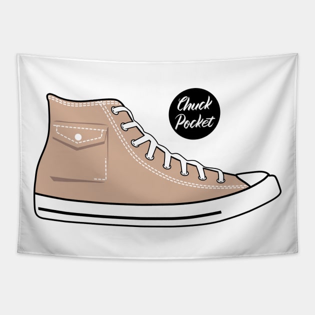 Shoe chuck pocket light brown Tapestry by creative.z