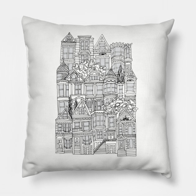 San Francisco Pillow by InkedinRed