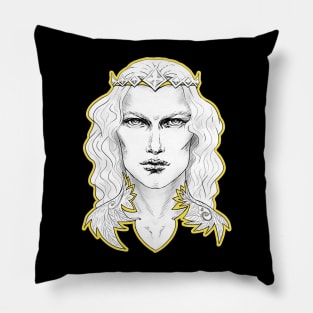 Fairy King in Illuminating Golden Yellow Pillow