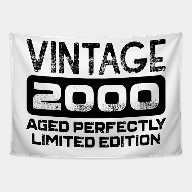 Birthday Gift Vintage 2000 Aged Perfectly Tapestry by colorsplash