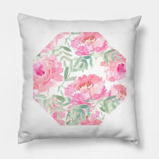 Watercolor Peonies with greenery | Pattern | Art Pillow