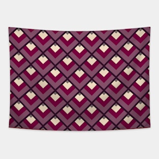 Burgundy Vintage Diamonds Tapestry