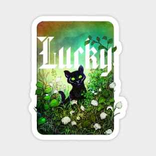 Lucky Black Cat Magnet