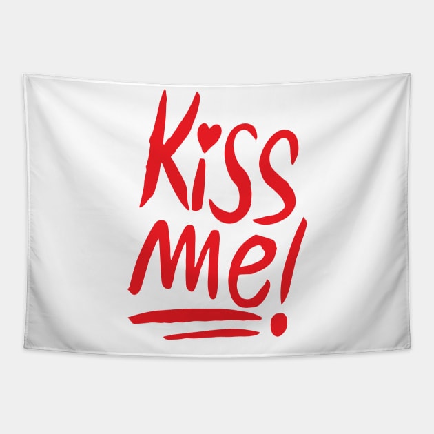 Kiss Me Tapestry by JevLavigne