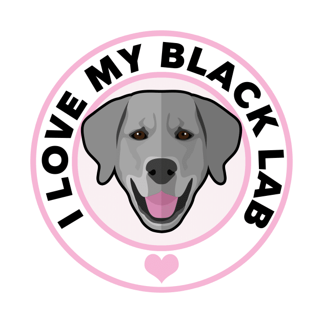 I Love My Black Lab Dog by CafePretzel