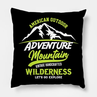 American Outdoor Adventure Mountains Forest And Outdoor Pillow