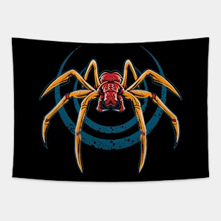 spider illustration shirt design Tapestry