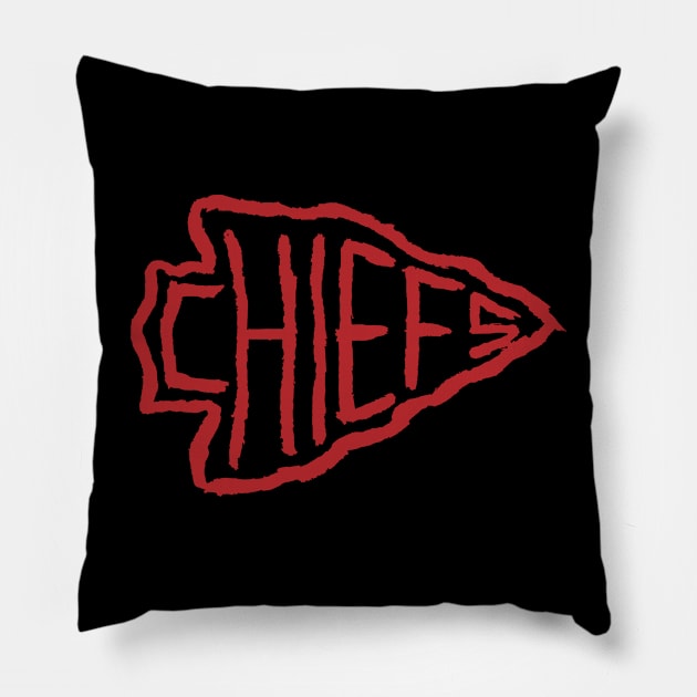 Kansas City Chieeeefs 04 Pillow by Very Simple Graph