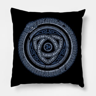 Pagan Ouroboros Viking Serpent Jormungandr Norse Mythology Pillow