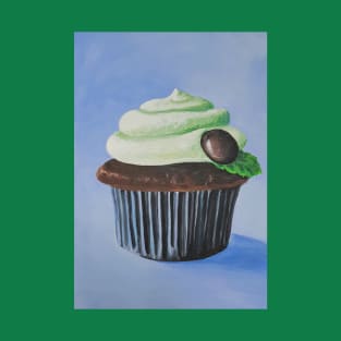 Mint Chocolate Cupcake Painting T-Shirt