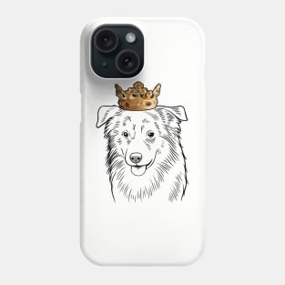 Miniature American Shepherd Dog King Queen Wearing Crown Phone Case