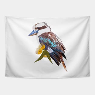 Australian Kookaburra with flowers Tapestry