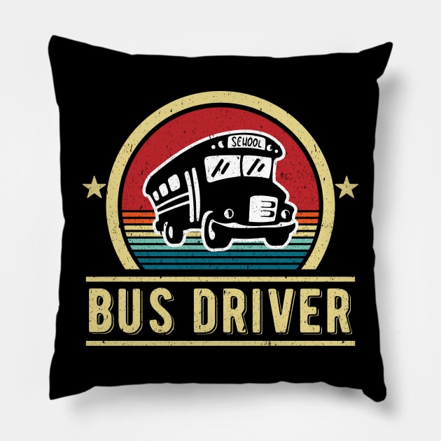 Bus Driver Vintage Pillow by FabulousDesigns