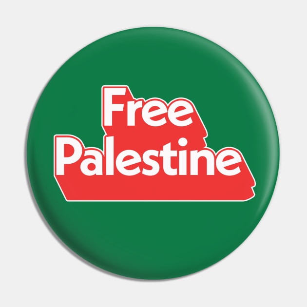 Free Palestine / Retro Style Design Pin by DankFutura