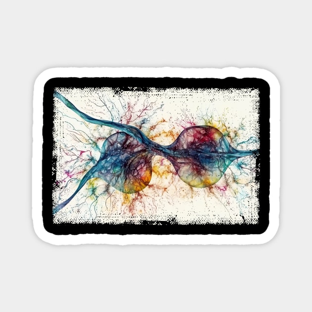 Abstract Human nerve cell Magnet by erzebeth