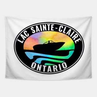 LAC SAINTE-CLAIRE Ontario Laptop Bumper Boat Boating Fishing St. Canada Tapestry