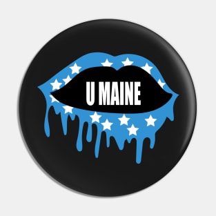 umaine lips with stars Pin