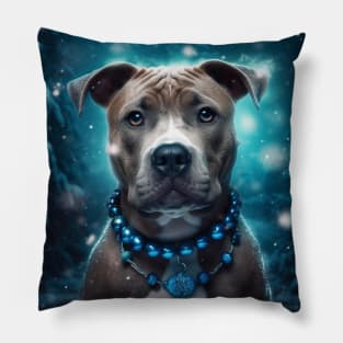 Magical Blue Nose Staffy Pillow