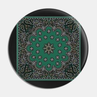 Bandana Pattern (green tones) Pin