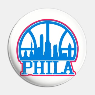 Philadelphia Basketball Skyline Pin