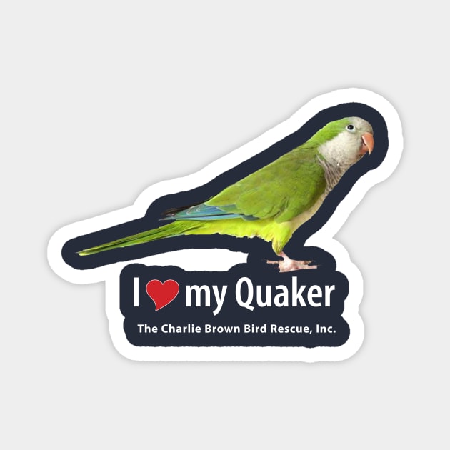 CB Quaker Parakeet Magnet by Just Winging It Designs