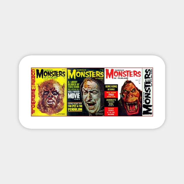 Classic Famous Monsters of Filmland Series 3 Magnet by Starbase79