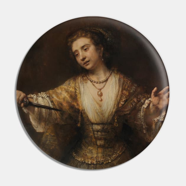 Lucretia by Rembrandt Pin by Classic Art Stall