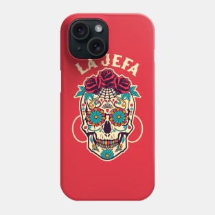 La Jefa Sugar Skull Mexican Dia De Los Muertos Day of Dead Phone Case