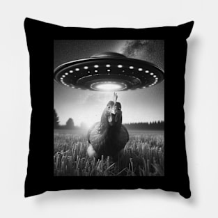 Chicken UFO Meme Pillow