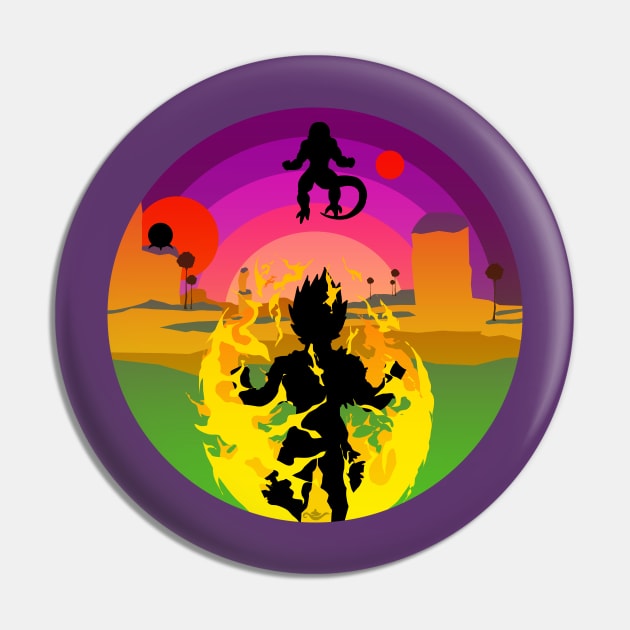 Battle on Namek Pin by grantedesigns