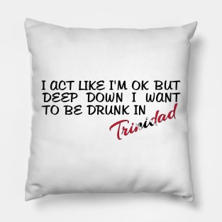 I WANT TO BE DRUNK IN TRINIDAD - FETERS AND LIMERS – CARIBBEAN EVENT DJ GEAR Pillow