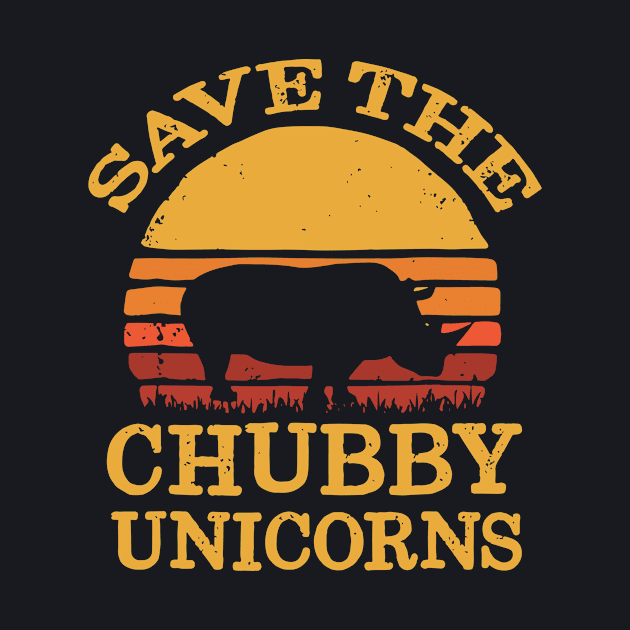 Save The Chubby Unicorns Animals Vintage Colors Unicorn by huepham613