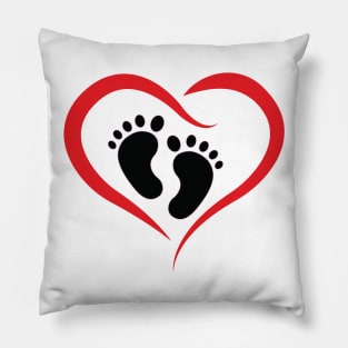 Feet in a HEART Maternity T-shirt Pillow