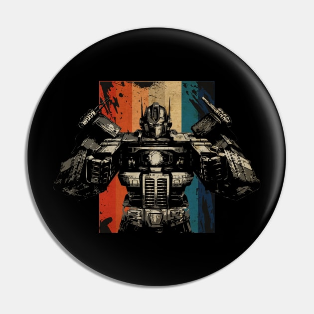 Optimus Warrior Robot Pin by CTShirts