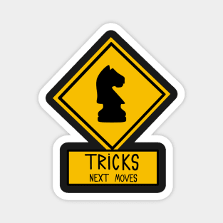 Chess Danger Sign for Knights Magnet