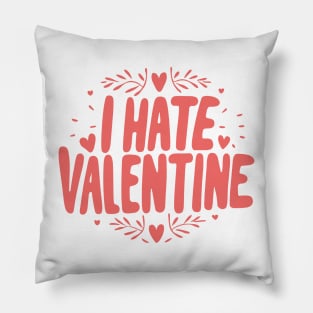 Anti-Valentine Typography Pillow