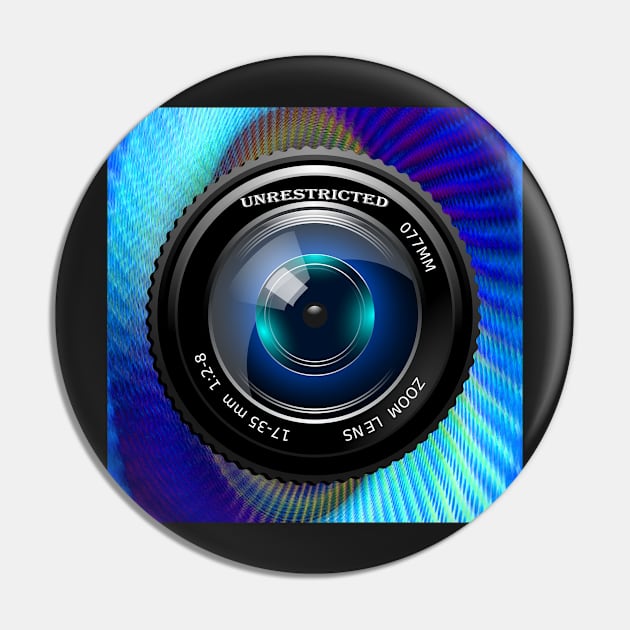 Photographer Free Unrestricted Art, Camera Lens Graphic Design Cool Home Decor & Gifts Pin by tamdevo1