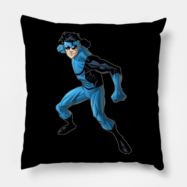 invincible stckr Pillow by super villain