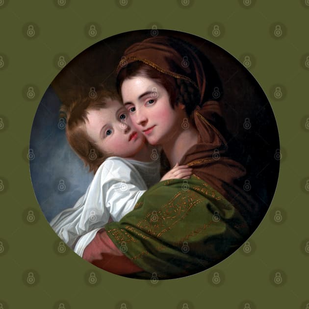 Mother and child hugging, painting by Benjamin West by Luggnagg