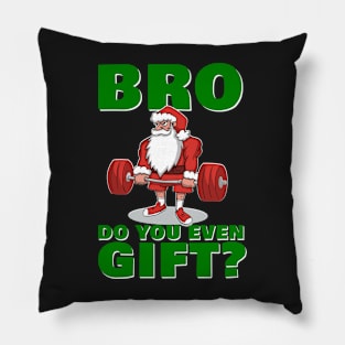 Powerlifting Santa Deadlift Santa Have a Merry and Strong Christmas Pillow