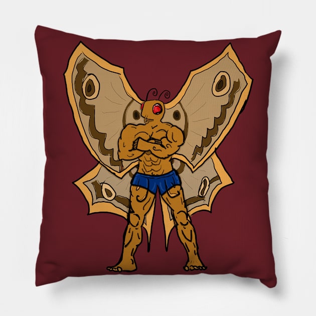 Buff Mothman - No Background Pillow by KatsMind