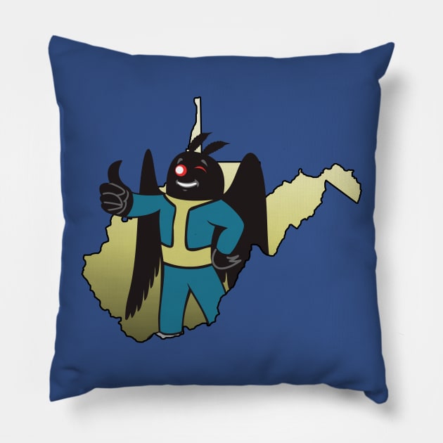 Radiation Suit Mothman WV Pillow by TheKLSGhostbusters